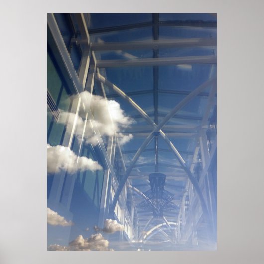 reflecties in venster poster (Voorkant)