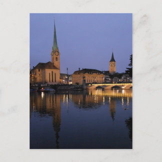 Reflecties in Zürich, Briefkaart Zwitserland