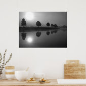 Reflecties in zwart-wit poster (Keuken)