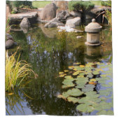 Reflecties, Japanse tuinvijver Douchegordijn (Voorkant)