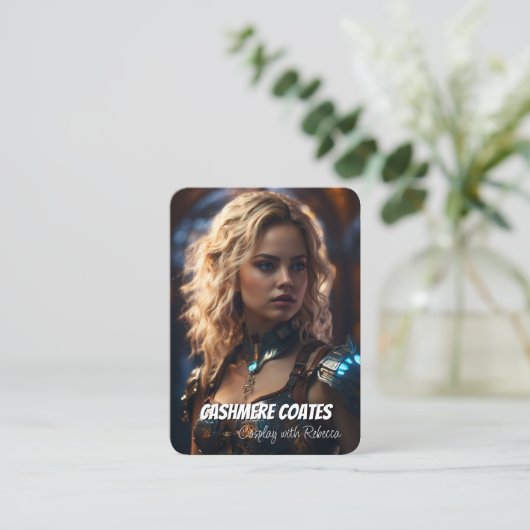 Reflecties op coscards | QR-code + dubbelzijdig Visitekaartje (Staand voorkant)