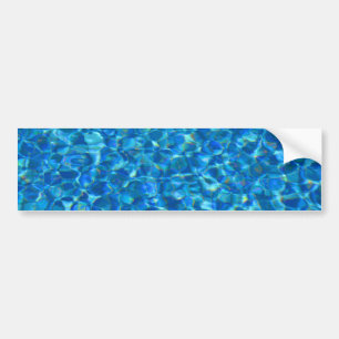 Reflecties op de bodem in blauw bumpersticker