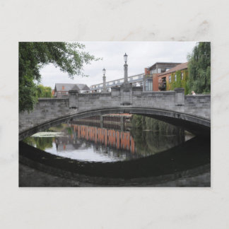 Reflecties op de Wensum, Norwich Briefkaart