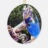 Reflecties op een Baritone Horn Keramisch Ornament (Links)