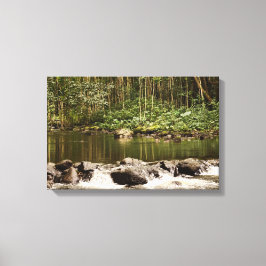 Reflecties op het water canvas afdruk