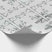 Reflecties op honkbal cadeaupapier (Hoek)