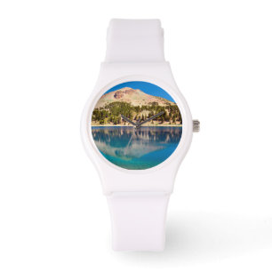 Reflecties op Lake Helen, Lassen Volcanic Horloge