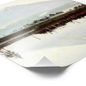 Reflecties over de berg Fuji in het  meer van het  Foto Afdruk (Hoek)