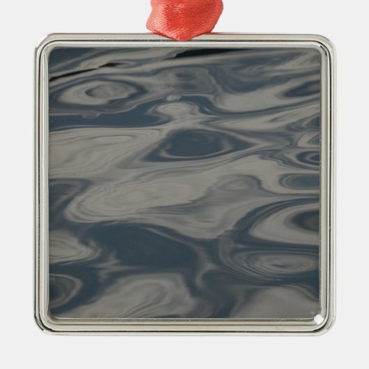 Reflecties over water metalen ornament (Voorkant)