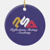 Reflecties Skating Academy kerstversiering Keramisch Ornament (Achterkant)