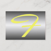 REFLECTIES TOPAZ MONOGRAM, grijs wit geel Visitekaartje (Achterkant)