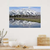 Reflecties uit de bergen (Grand Tetons) Poster (Keuken)