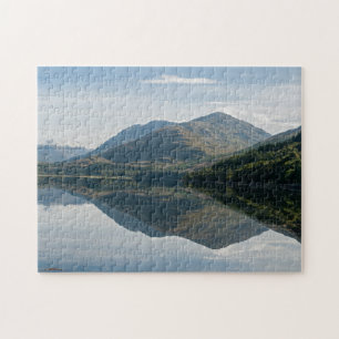 Reflecties van bergen in Loch Creran - Schotland Legpuzzel