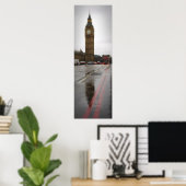 Reflecties van Big Ben - London Poster (Thuiskantoor)