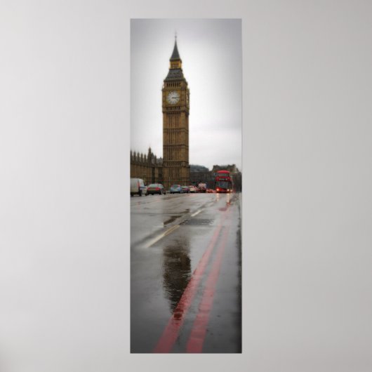 Reflecties van Big Ben - London Poster (Voorkant)