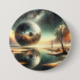 Reflecties van chaos ronde button 7,6 cm