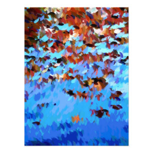 REFLECTIES VAN DE BEHANDELING VAN HET RIVIERWATER FOTO AFDRUK