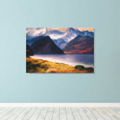 Reflecties van de zonsondergang canvas afdruk (Insitu (Houten vloer))