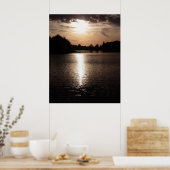 Reflecties van het boeiende landschap van de fijne poster (Keuken)