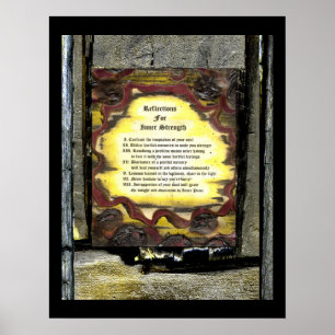 Reflecties voor binnenste sterkte poster