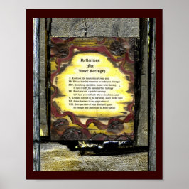 Reflecties voor binnenste sterkte poster