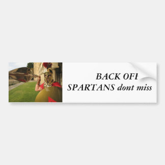 reflectiespecifiek,        BACK OFF SPARTANS... Bumpersticker