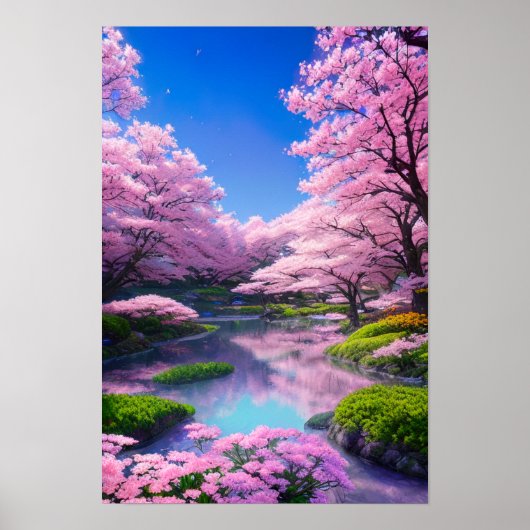 Reflectiestroom, voorjaarstuin poster (Voorkant)