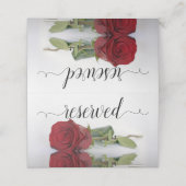 Reflecting Red Rose Elegant Wedding Reserved (Buitenkant ongevouwen)
