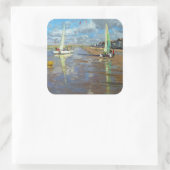 Reflection Bray Dunes France Vierkante Sticker (Tas)