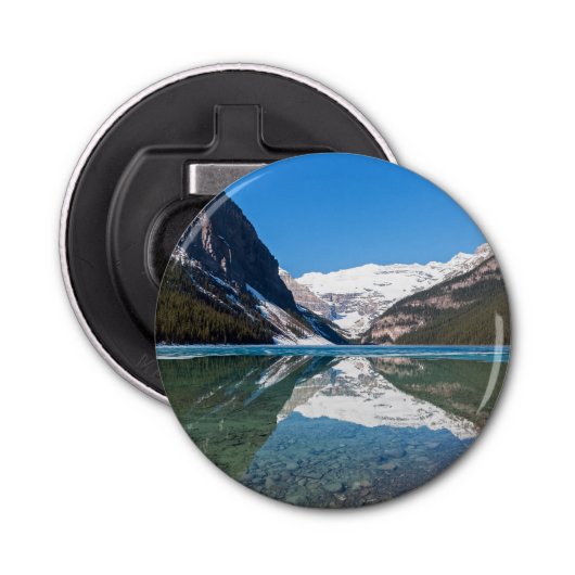 Reflection op Lake Louise - Banff NP, Canada Button Flesopener (Voorkant)