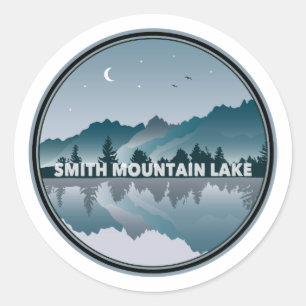 Reflection Smith Mountain Lake Virginia Ronde Sticker