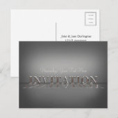 Reflection spiegelbeeld Uitnodiging grijs Briefkaart (Voorkant / Achterkant)