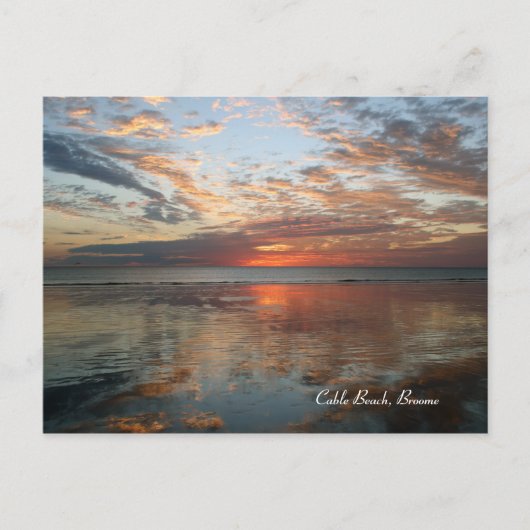 Reflection Sunset, Cable Beach, Broome, Australië Briefkaart (Voorkant)