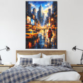 Reflections at Dusk – Luxury Urban Canvas Art (Insitu (Slaapkamer))
