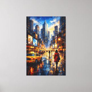 Reflections at Dusk – Luxury Urban Canvas Art Afdruk