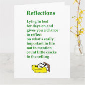 Reflections - een grappig Get Well gedicht Kaart (Gele Bloem)