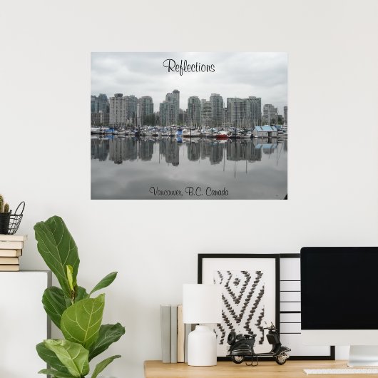 Reflections - Vancouver, B.C. Poster (Thuiskantoor)