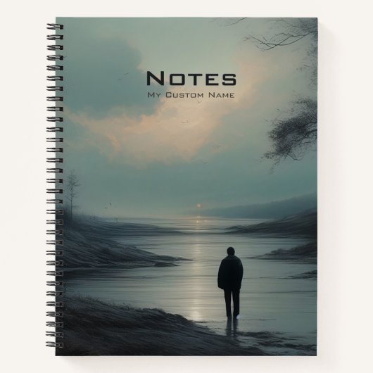 Reflective Solitude - Customizable Notebook Notitieboek (Voorkant)