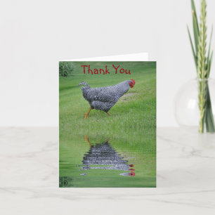 Reflet de la Carte de remerciements de poulet