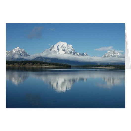 Reflet du mont Moran dans le Grand Teton (Devant horizontal)