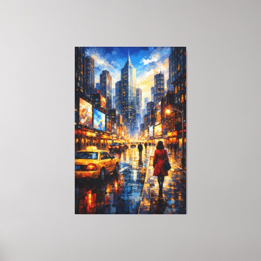 Reflets au crépuscule – Toile d'art urbain de luxe (Recto)