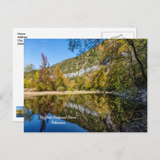 Reflets d'automne Carte postale de Buffalo Nationa (Devant / Derrière)