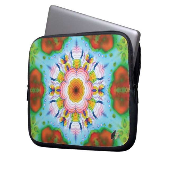 Reflex Kaleidoscope-laptophoes Laptop Sleeve (Voorkant Links)