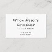 Réflexe - Danse - Carte de visite (Dos)