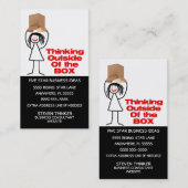 Réflexion à l'extérieur de la boîte Carte de visit (Devant / Derrière)