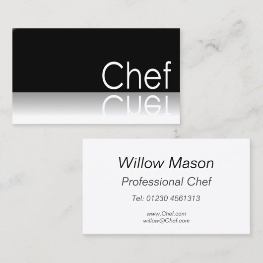 Réflexion - Chef - Carte de visite (Devant / Derrière)