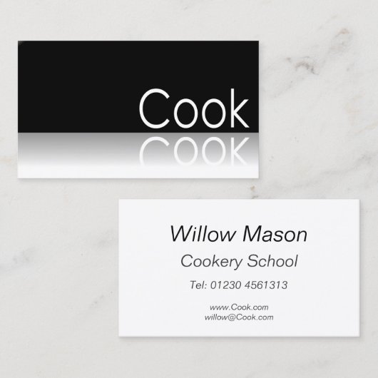 Réflexion - Cuisinier - Carte de visite (Devant / Derrière)