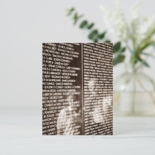 Réflexion de carte postale Mur commémoratif des vé (Debout devant)