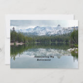 Réflexion du lac Mountain Faire-part de la retrait (Devant)