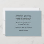 Réflexion du lac Mountain Faire-part de la retrait (Dos)